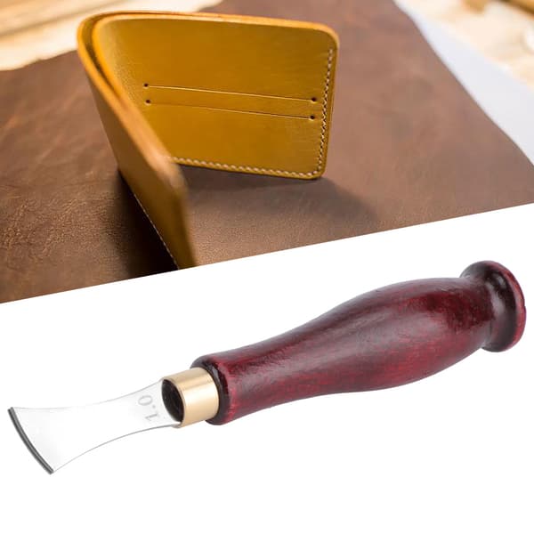 Läderkantlinjal i rostfritt stål (1 mm)