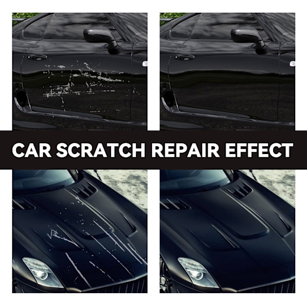 Touch Up-maling til biler, reparation af ridser i lakken, vandtæt auto ridsefjerner pen (sort) et par