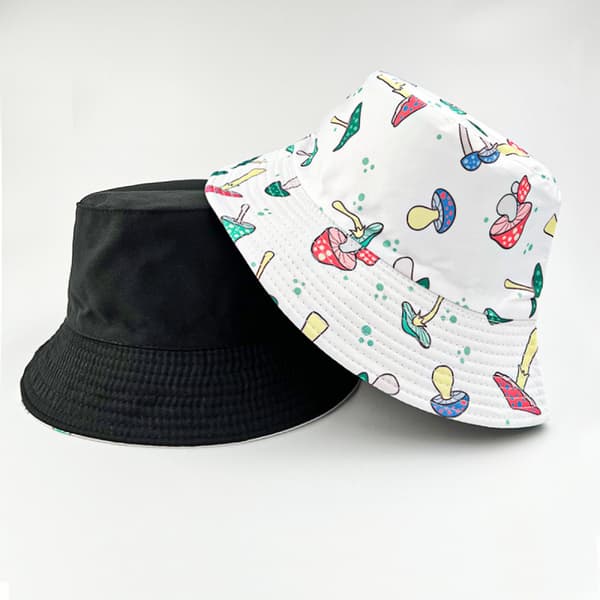 Unisex Bucket Hat Tryckbar Vändbar Dubbelsidig Solhatt