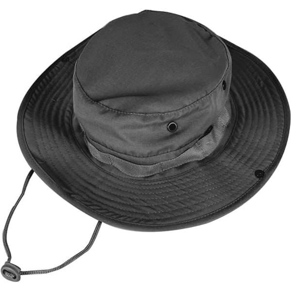 Solhatte til mænd og kvinder, spandhat UPF 50+ Boonie Hat sammenklappelig UV-beskyttelse Vandring Strandfiskeri Sommer Safari gray Ruin