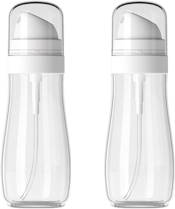 2-pack 3,4 oz finfördelande sprayflaskor – påfyllningsbara för hår, ansikte, rengöring, parfym och eteriska oljor