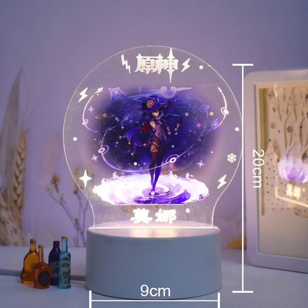 Genshin Impact Barbara 3D LED-akrylnattlampor 7 färger