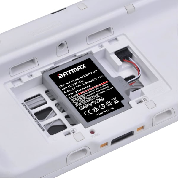 Høykapasitets 2000mAh WUP-010 erstatningsbatteri for Nintendo Wii U Gamepad WUP-012
