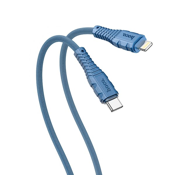 hoco. X67 PD silikoninen lataus- ja datakaapeli iPhonelle 20W fas