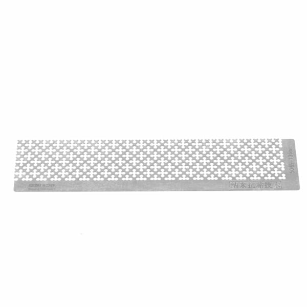Rhinestone Maleri Lineal i Rustfrit Stål Tomme Gitre Point Drill Pen Lineal til 5D DIY136MM