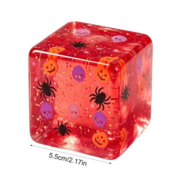 Rød Halloween Fidget Cube, Tema TPR Langsom-Rebound Sensorisk Klemmelegetøj til Angstlindring og Festdekoration red