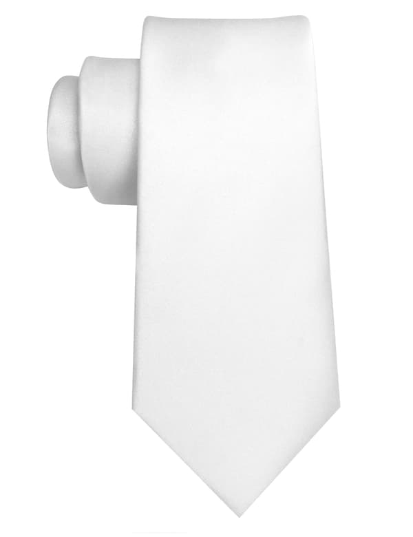 Enfärgad formell herrslips, 3,15\" × 57\" Jacquardvävd satinpolyester viktad slips, elegant halsduk för affärer, bröllop, B white