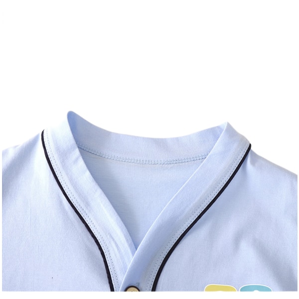 Flickor Pojkar Pyjamas Set Långärmad V-hals Pyjamas, S, Blå