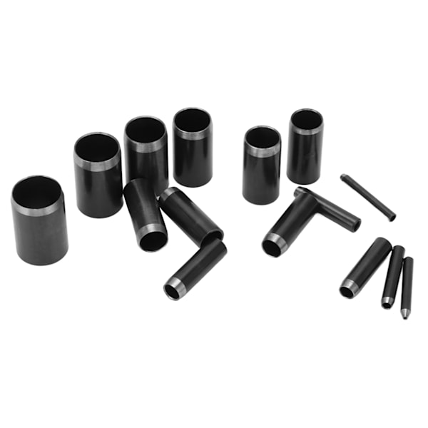 15 stk. skinnstansform med skarpe kanter, høy tetthet, 1 til 15 mm hulstans for DIY-skinnhåndverk
