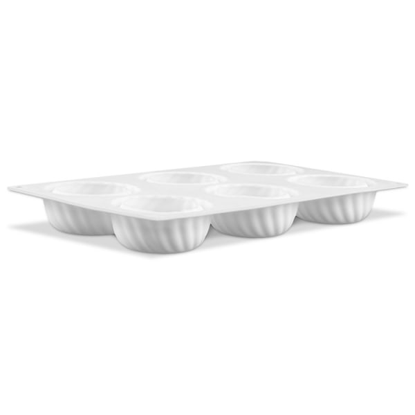 Mousse Candy Silikonformar, 6-håls Kubformar för bakning av chokladmuffins, handgjorda ljus, gelé, pudding