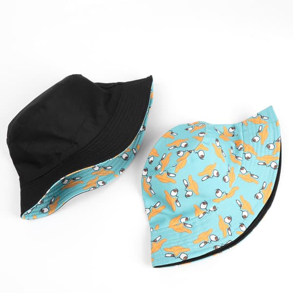 Cartoon Bucket Hat Sommar Strand Fällbar Solhatt Fällbar An C