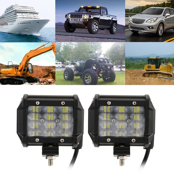 36W Rekke LED-lyslist Arbeidslys Tåkelys Vanntett for Lastebil Jeep ATV UTV SUV Båt