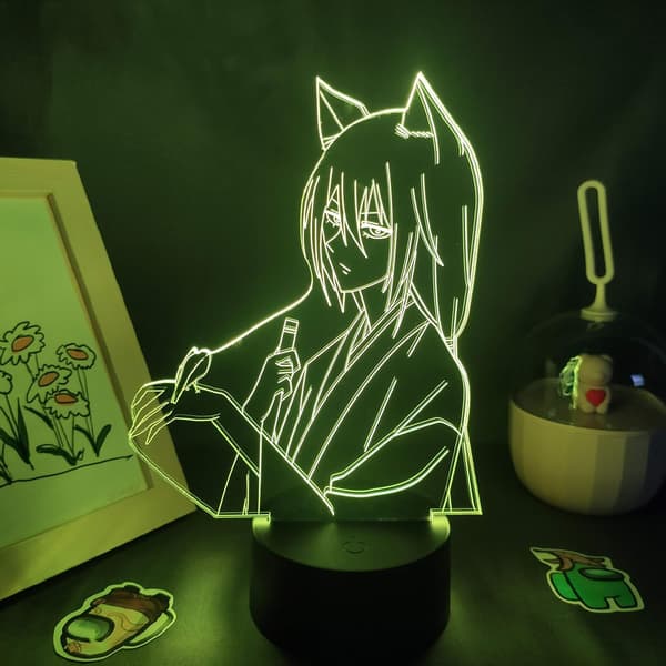 Nyeste Anime 3D Led Lys Kamisama Kiss Tomoe Figur til Seng