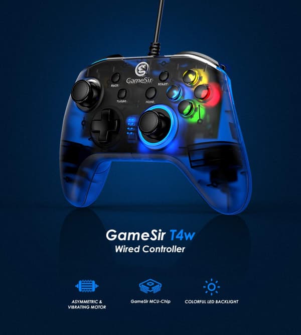 T4W Kablet Spillkontroller Joystick for PC Windows 10/8/7 Dua