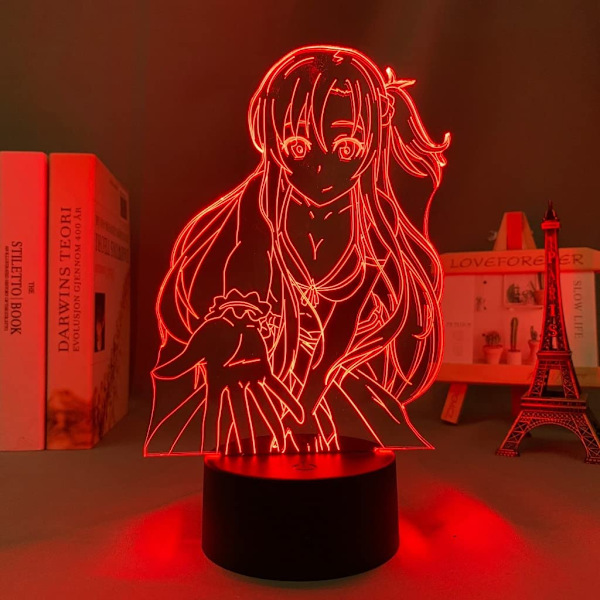 3D LED nattlampa Anime Sword Art Online Asuna för sovrummet