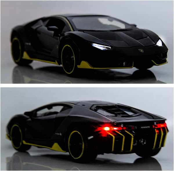 1:32 Lambo LP770 Modelbil Legetøj Børn Lyd og Lys Træk Tilbage Bil Zink Legering Legetøj til Børn Dreng Pige Gave