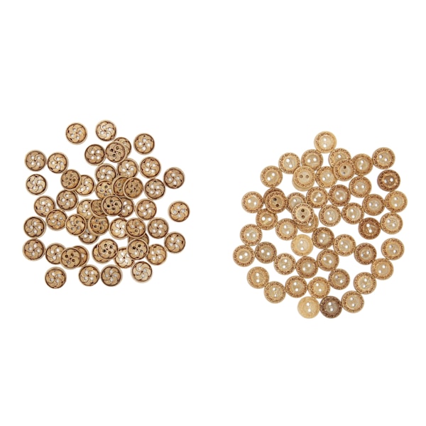 100 stk tre knapper 11 mm diameter DIY håndverk 2 hull 4 hull runde knapper sy på knapper for håndverk dekorative