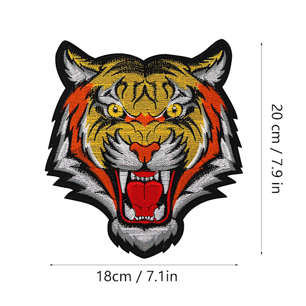 Tigerhode brodert lapp klut klistremerke applikasjon klær tilbehør (vist som bilde)