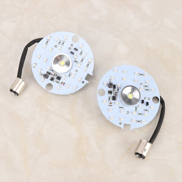2 stk ABS LED Dagslys Kjøringslys Blinklys for Motorsykkel (Hvit)