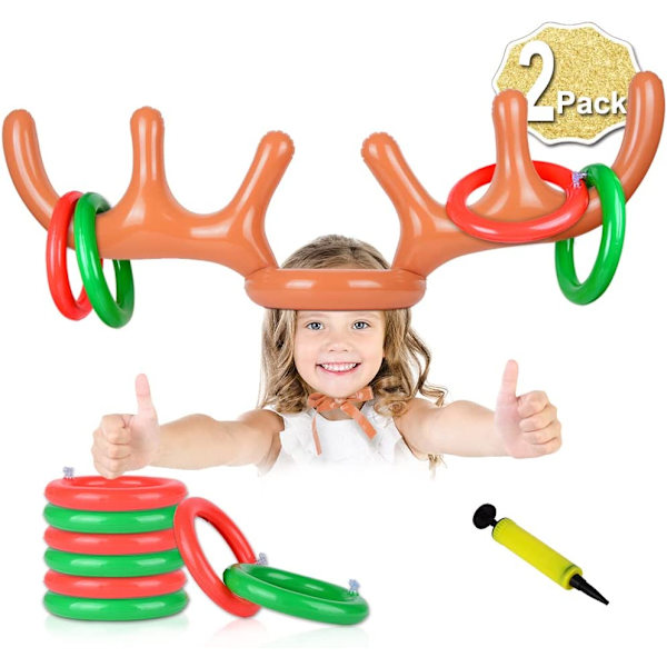 2 Set Uppblåsbara Ren Antler Spel