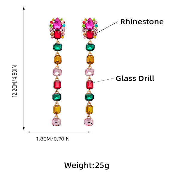 Örhängen Legering Diamant Geometrisk Glas Diamant Lon