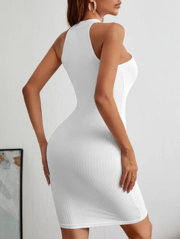 string Rumpe Casual Kjole Off Shoulder Kjole (Hvit S)