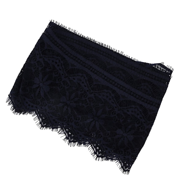 14,5 cm polyester silke kläder broderi spets DIY klänning hantverk tyg kläder dekoration marinblå
