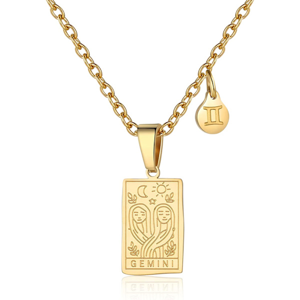 Stjärntecken Halsband för Kvinnor Konstellation Tarot Kort Pend