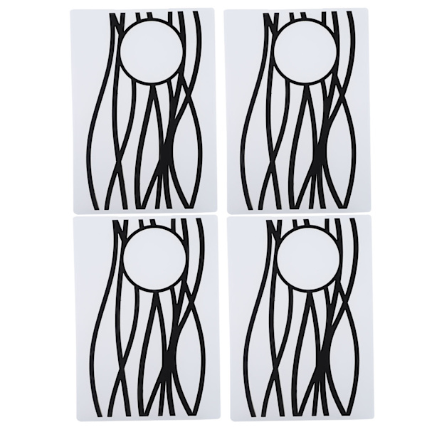 4 stk. plastpregingsmapper DIY kortlaging Scrapbooking preget mal papirhåndverk EM243