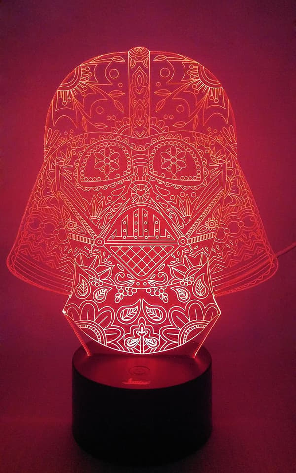 Darth Vader 3D Natlys LED Illusion Lampe Sengelampe Bordlampe