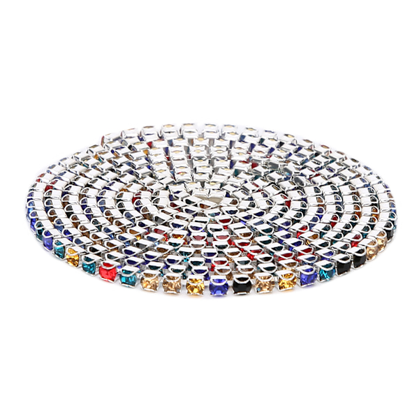 Vakker kunstig rhinestone kjede trim DIY kjole smykker klær dekorasjon tilbehørAB fargerik stil 2 4mm