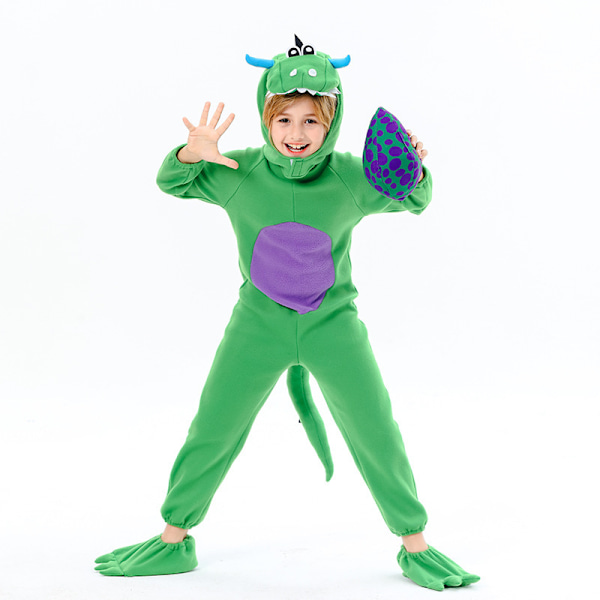 Barn Dinosaur Kostym, Kostym Outfit med Ägg för Barn Småbarn Halloween Klä upp Fest, Rolig för Cosplay Fest XL