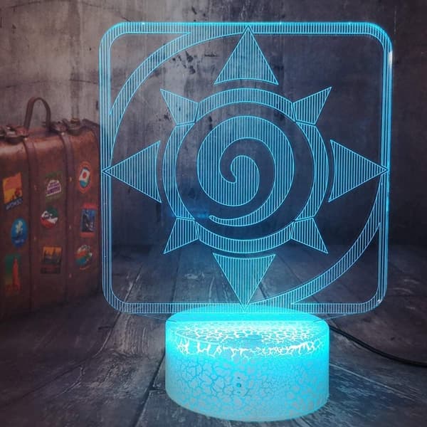 3D Lampe Naruto Leke for Gutter Sengslys for Barn 16 Farger Skifte Dekor Lampe