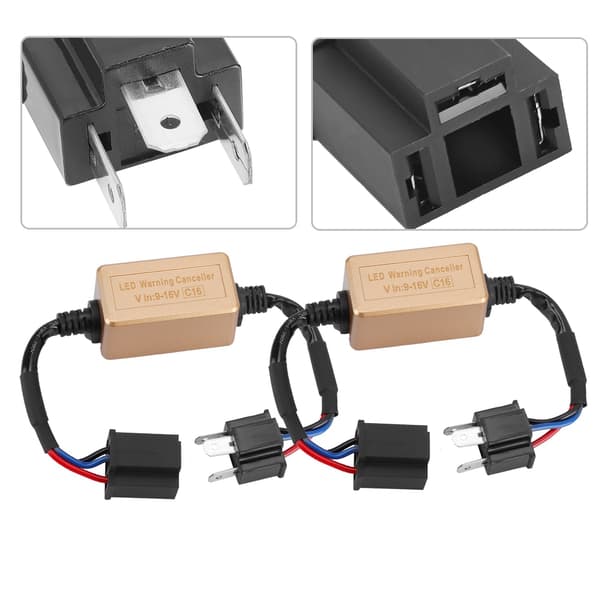 2 stk. H4 9003 LED Forlygte Dekoder Anti-Flimmer Modstand Fejl Advarsel Canceler