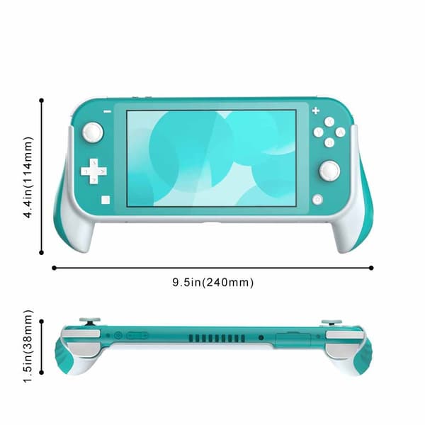Greb Etui Kompatibelt med Nintendo Switch Lite, Komfortabelt Grey