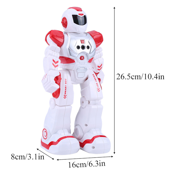 Fjernstyrt intelligent robot med gestussensor, syngende og dansende pedagogisk leketøy for barn Red