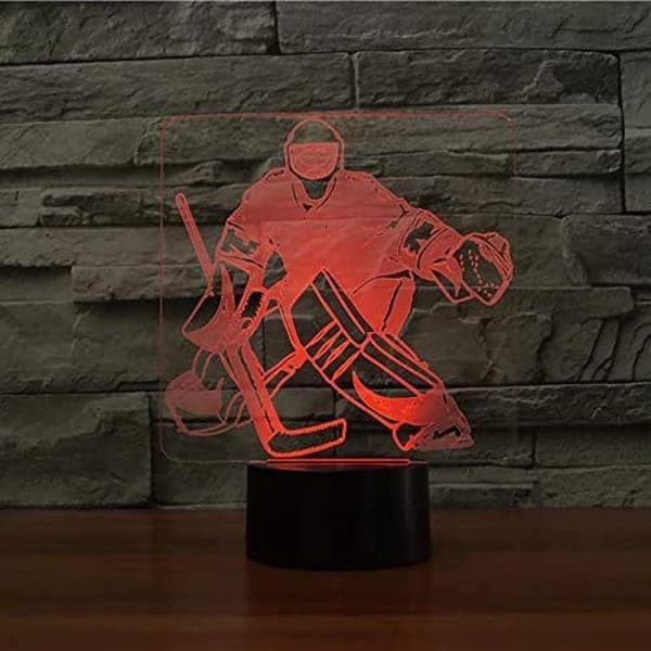 Mote Gave 3D Nattlys Ishockey Keeper Touch Bord D