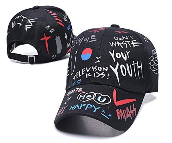 Graffiti Hatt Justerbar Doodle Baseballhatt for Menn Kvinner D