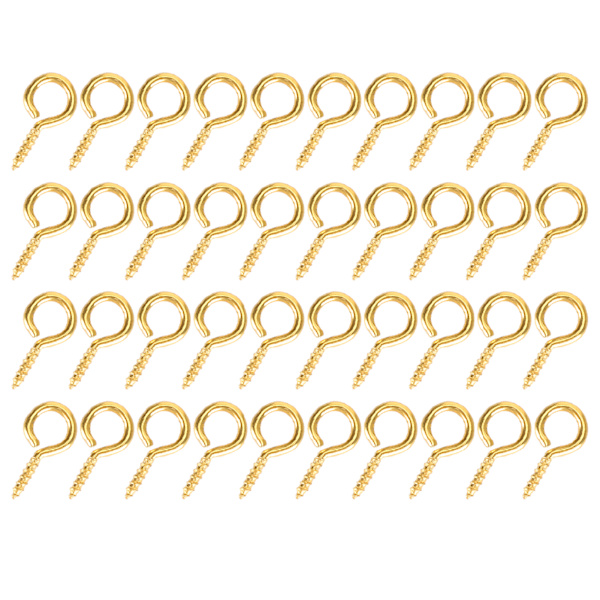 200 st Pärlögla Skruvögla Stift Hängande Koppling Skruv Spik DIY Smyckestillbehör Guld