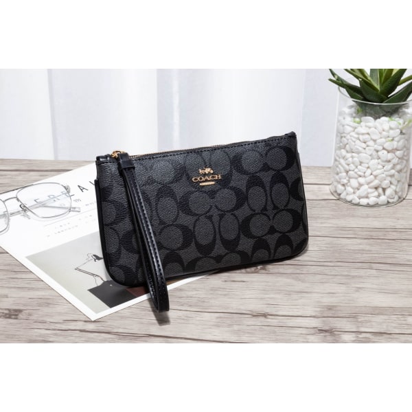 Miesten、naisten lompakko Business Casual Clutch Bag Suuri kapasiteetti Matkapuhelinlaukku Business laukut Eurooppalainen ja amerikkalainen muoti laukut-Musta