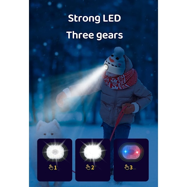 Lasten pipo; Valohattu; LED-valohattu; Neulohattu; Lämmin hattu Red