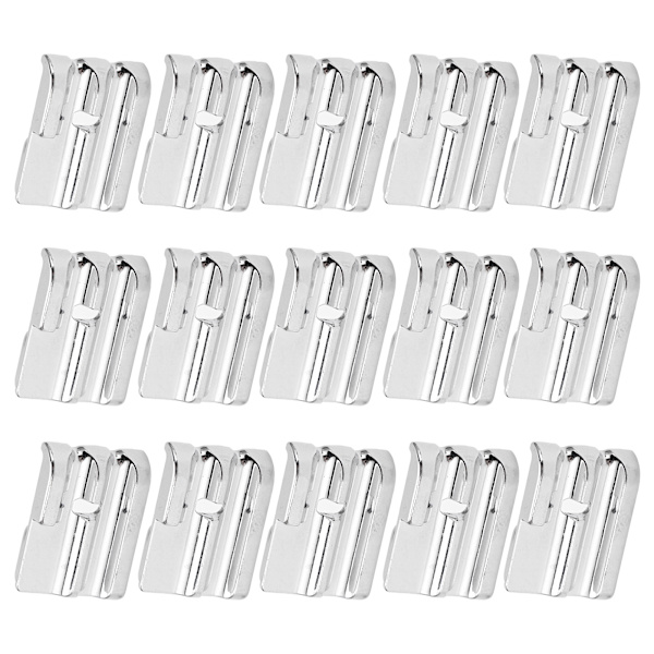 15 stk. Dobbelt Kantsyningspresserfod i Rustfrit Stål 2,3x1,8cm Blankt Udseende Syning Kantsyningspresserfod til Husholdningssøm
