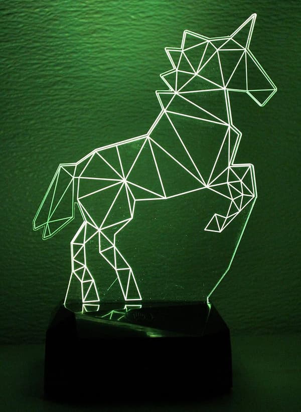 3D Natlampe 9'' Lampe Touch-Switch LED 7 Farver Dekor/Indo