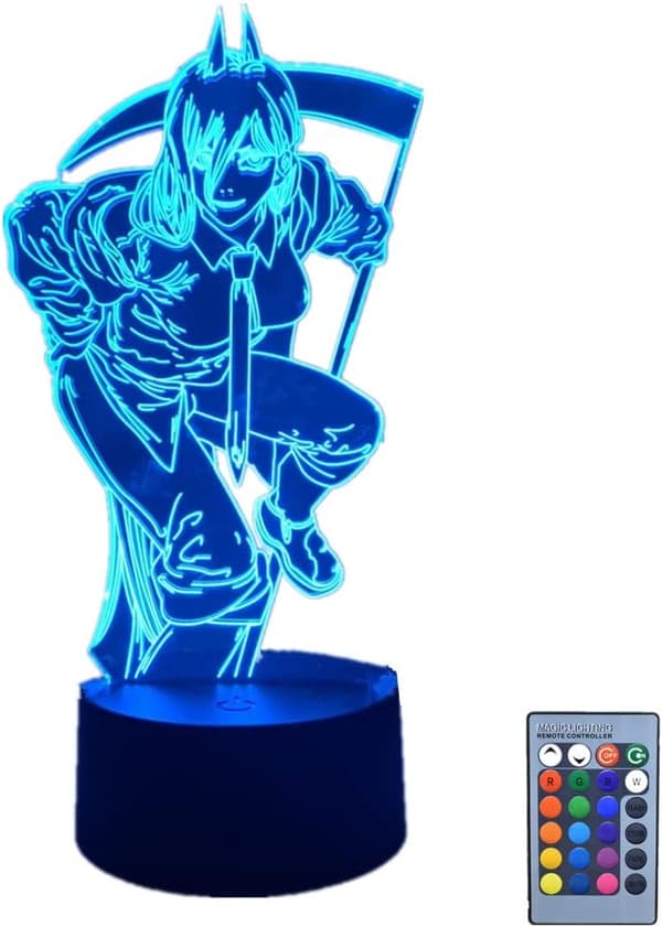 3D Illusjon Nattlys Motorsag Mann Power Figur Anime Char