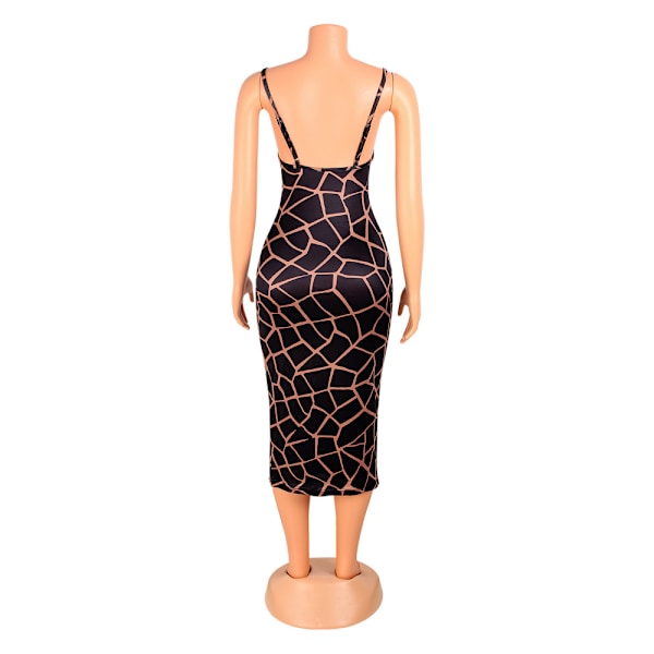 Rygløs Bodycon Festklub Cocktailkjole (Sort XXL)