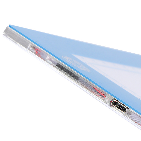 Ultra-tynn A3 LED lysboks Tracer Tre-graders dimming med skala og USB-kabel (blå)