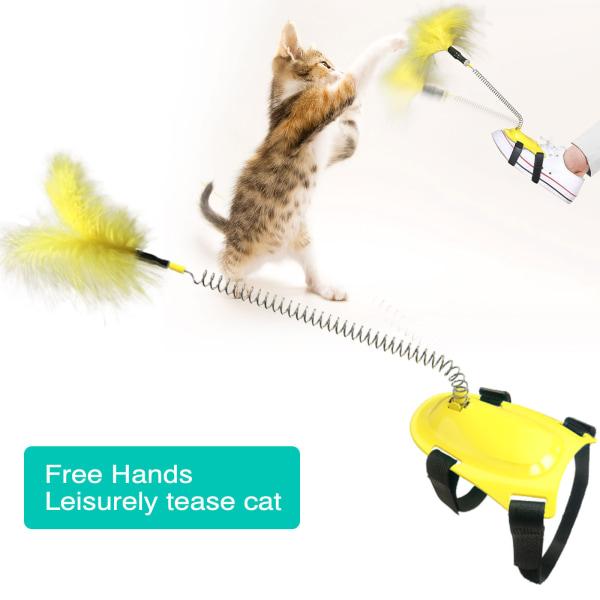 Funny Cat Toy Cat Toys Interactive Toys (fjäder kattleksak) yel