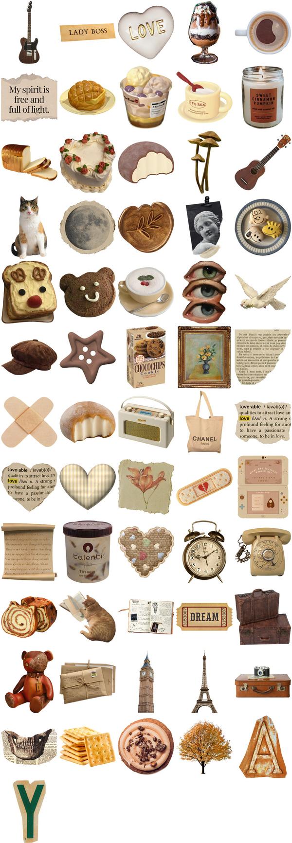 120 stk. Kawaii Stickers Sæt - Søde Scrapbogsmærkater til Journals, Tech Cases, DIY Håndværk (5 Livlige Temaer) Yellow Bread