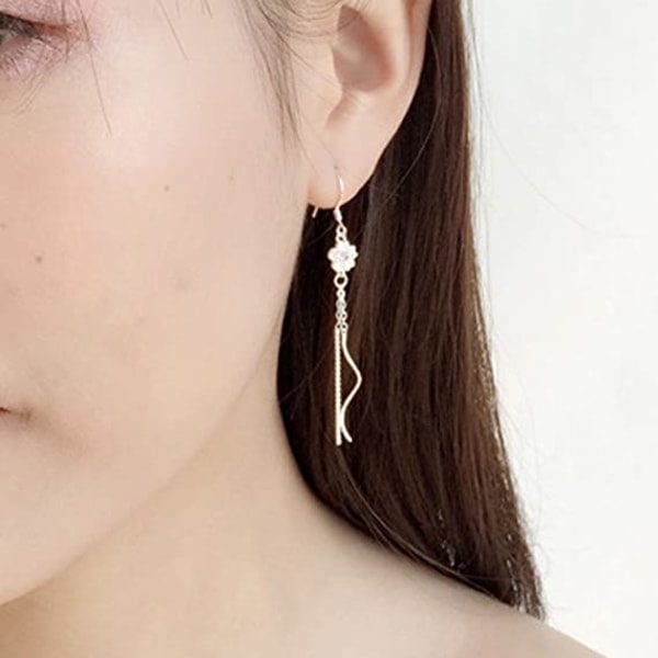 Sakura Lång Länk Tassels Halsband Drop Dangle Fisk