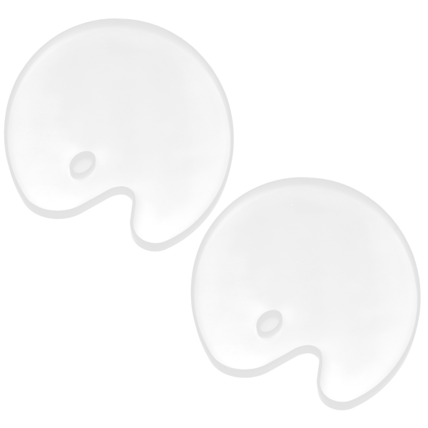 2 stk. DIY silikone støbeform håndlavet paletform oval form maleri kunst håndværk forsyninger